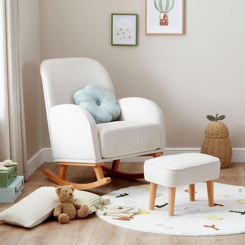 Cream nursery rocking chair - nursery, w/