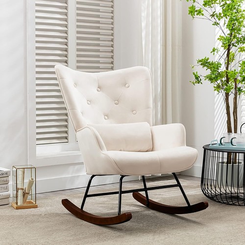 Velvet rocking chair - rocking, for